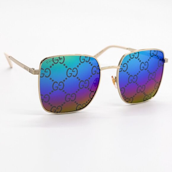 NEW GUCCI SUNGLASSES GG0802S 004 GOLD WOMEN EYEWEAR GUCCI main image 10